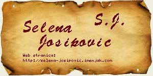 Selena Josipović vizit kartica